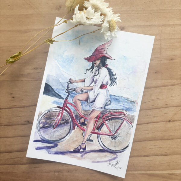 Carte illustrée Summer Witch par Nonon Illustration